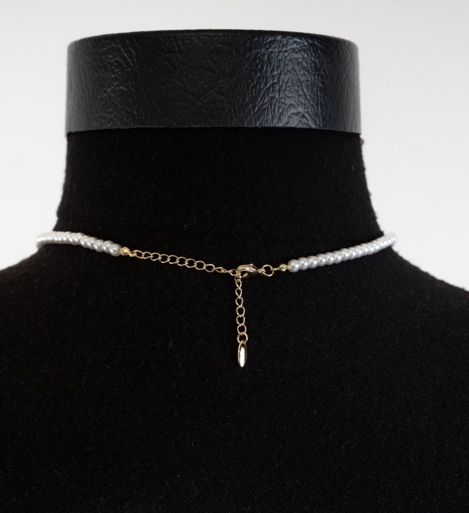 Colier Dyta Alb - Accesoriu Elegant Versatil - imagine 4