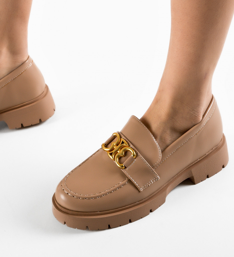 Pantofi Casual Dama Murray Khaki Confort - imagine 4