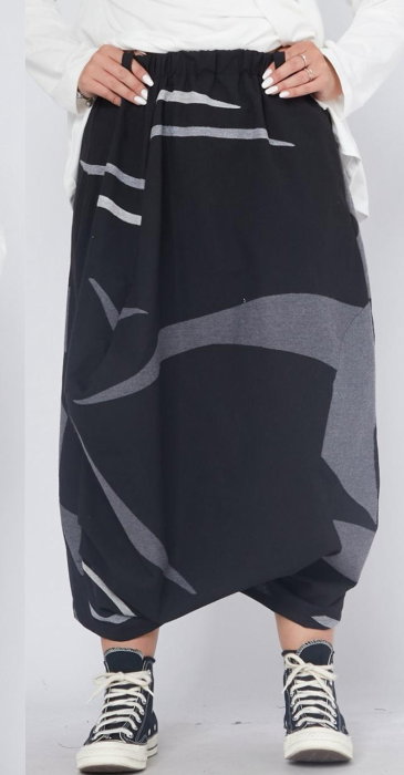 Fusta Pantalon Statement Imprimeu Geometric Wendy Trendy