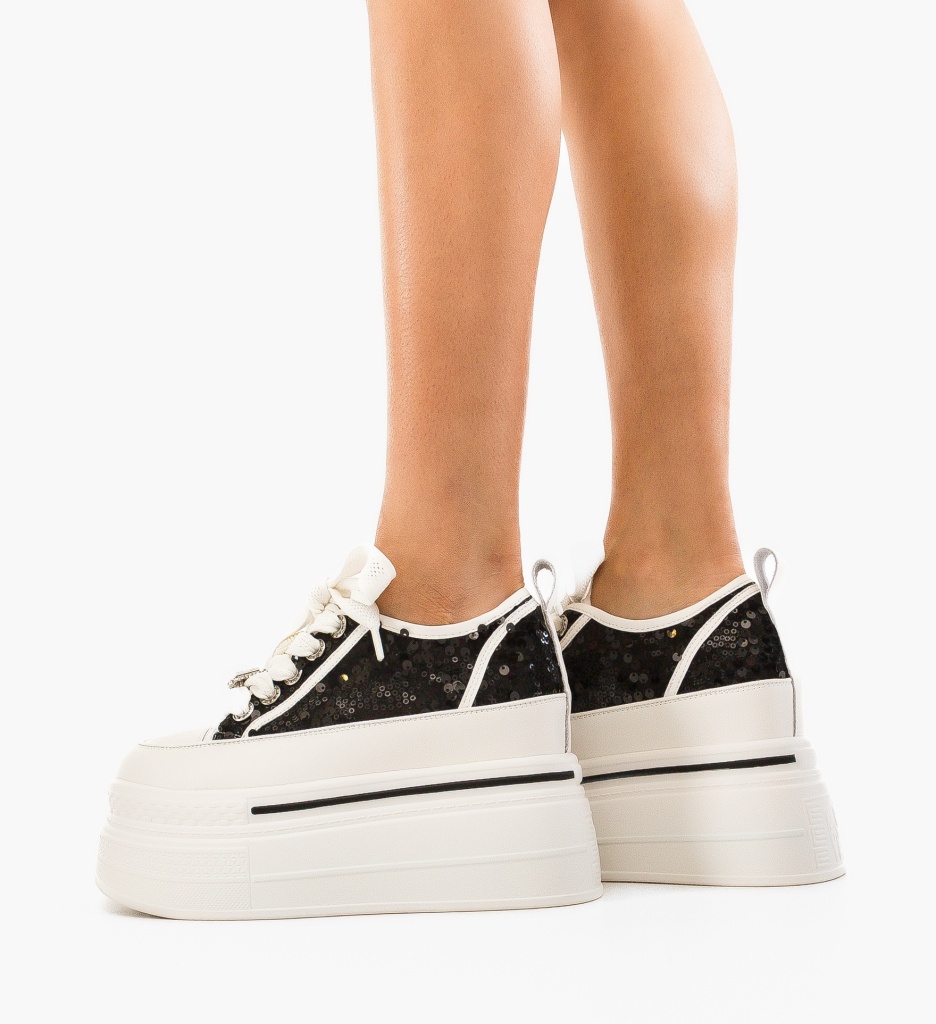 Sneakers Dama Onba Negri | Stil Urban, Confort Maxim - imagine 4