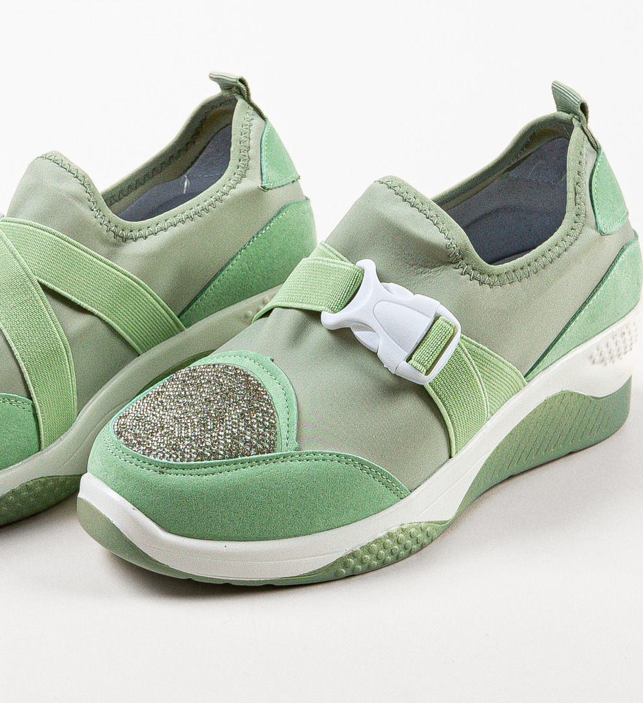 Sneakers Dama Tensive Verzi - Stil și Confort - imagine 5