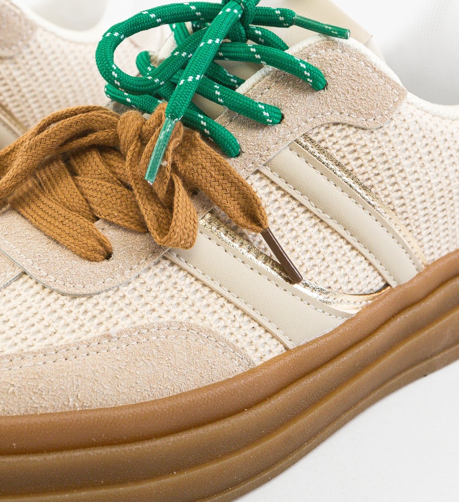 Sneakers Dama Boomby Bej 2 - Confort și Stil - imagine 2
