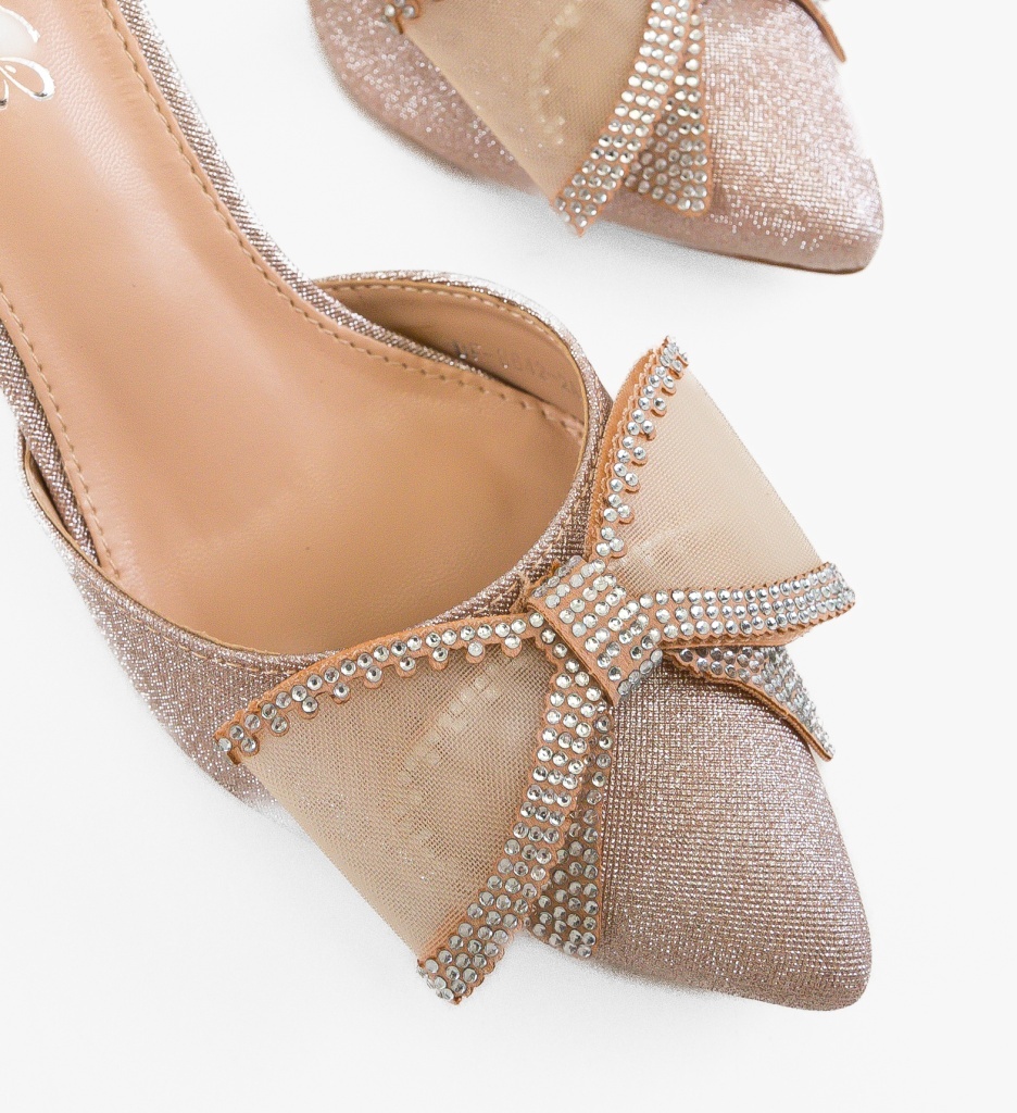 Pantofi Dama Glovy Roz Eleganți - imagine 3