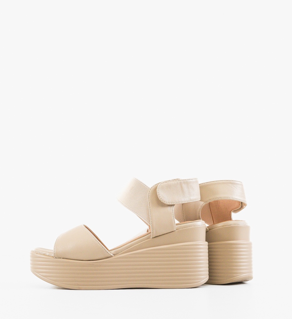 Platforme Dama Bej Priga - Confort & Stil - imagine 4