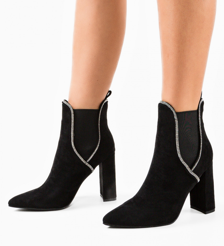 Botine Dama Mckay Negre 2 - Eleganță și Stil