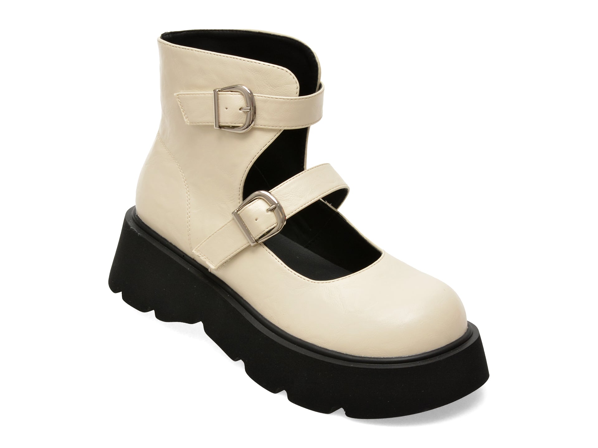 Ghete GRYXX 388 Alb Piele Naturală | Elegant