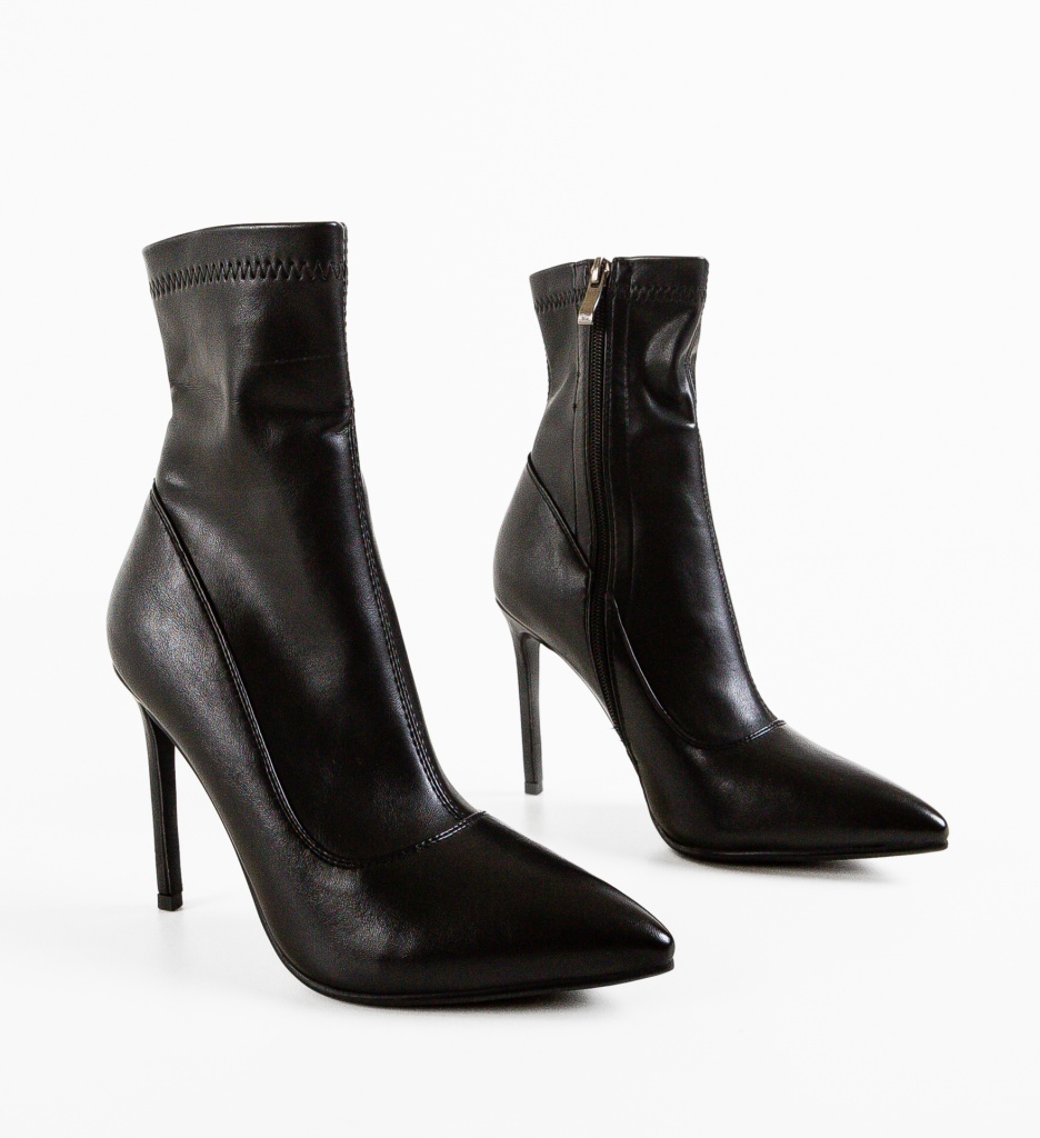 Botine Dama Negre Pleun - Eleganță Urbană - imagine 5