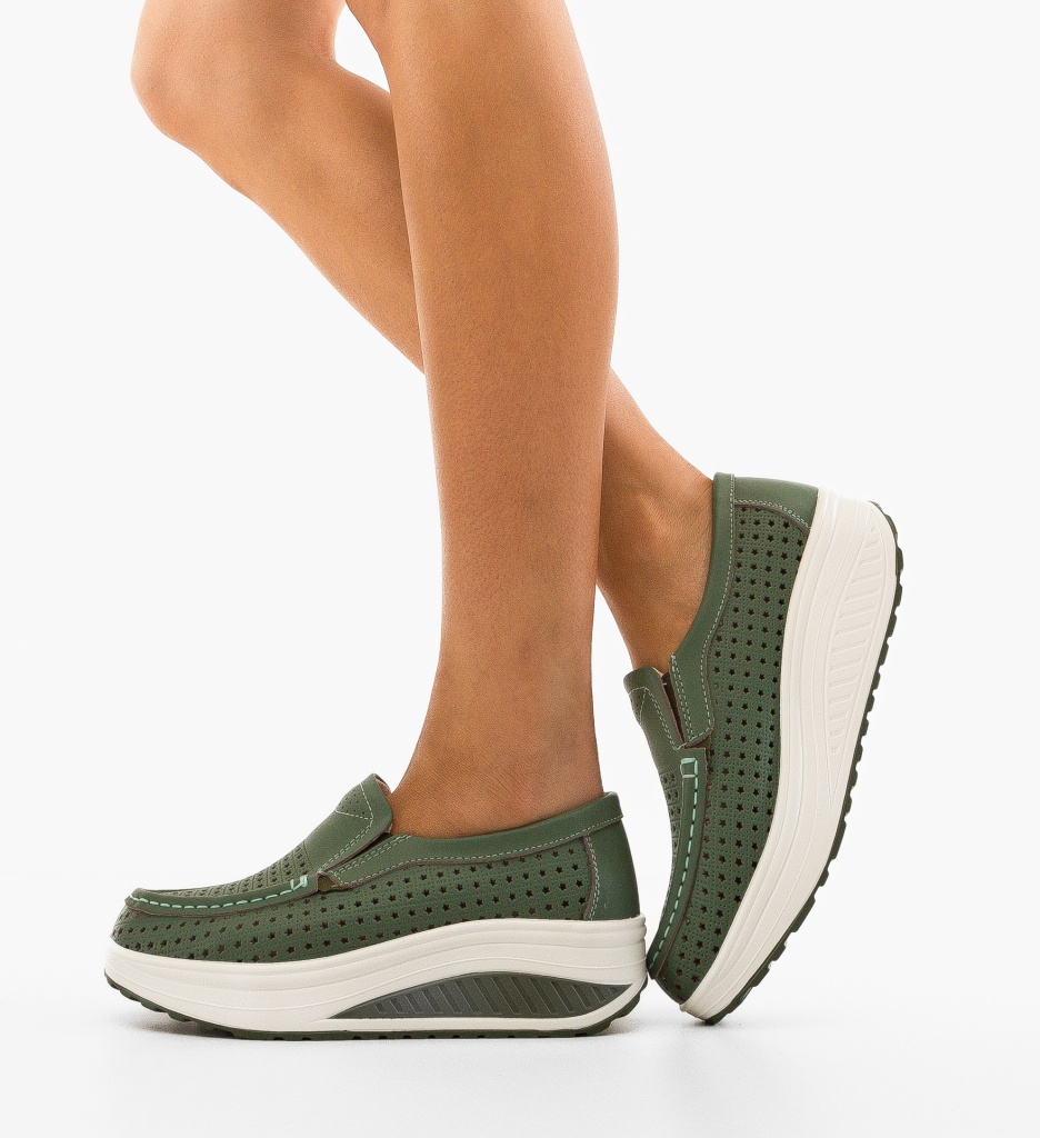 Pantofi Casual Bicaz Verzi - Stil și Confort - imagine 3