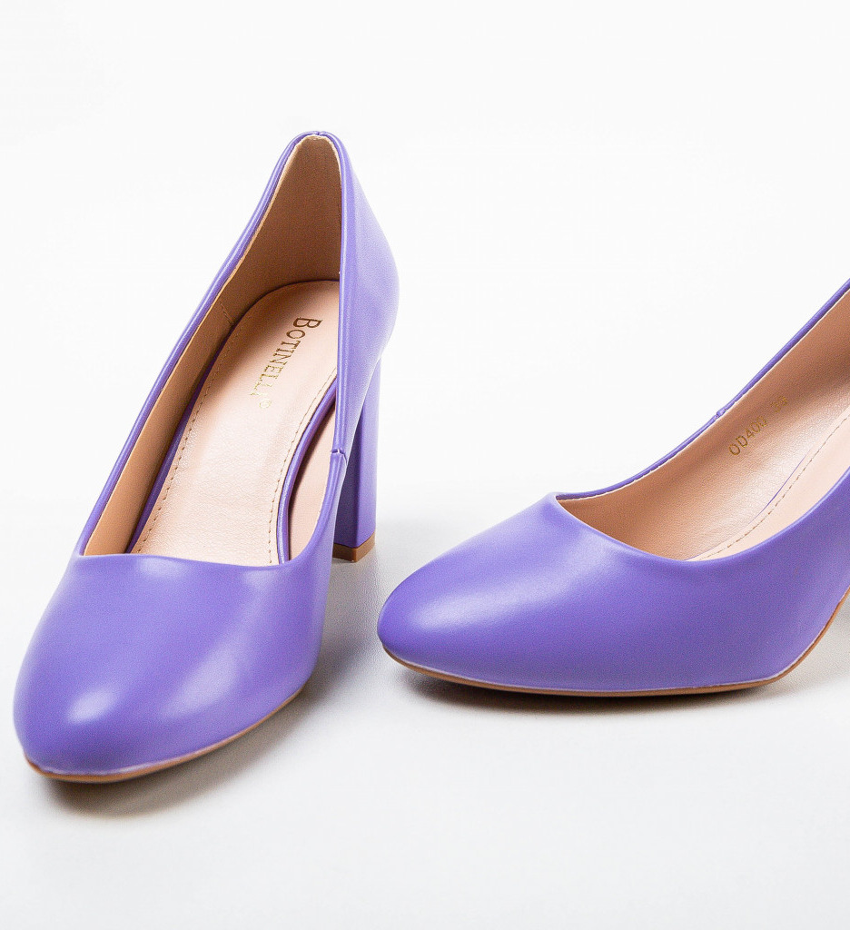 Pantofi Adas Mov cu Toc Eleganți - Stil și Confort - imagine 5