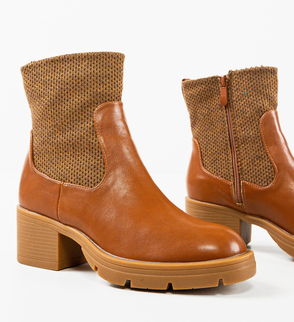 Ghete Dama Vanilla Camel - Eleganță și Confort - imagine 7