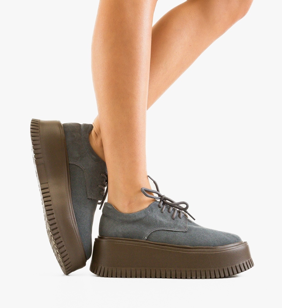 Pantofi Casual Dama Benve Gri - Confort Stilat - imagine 4