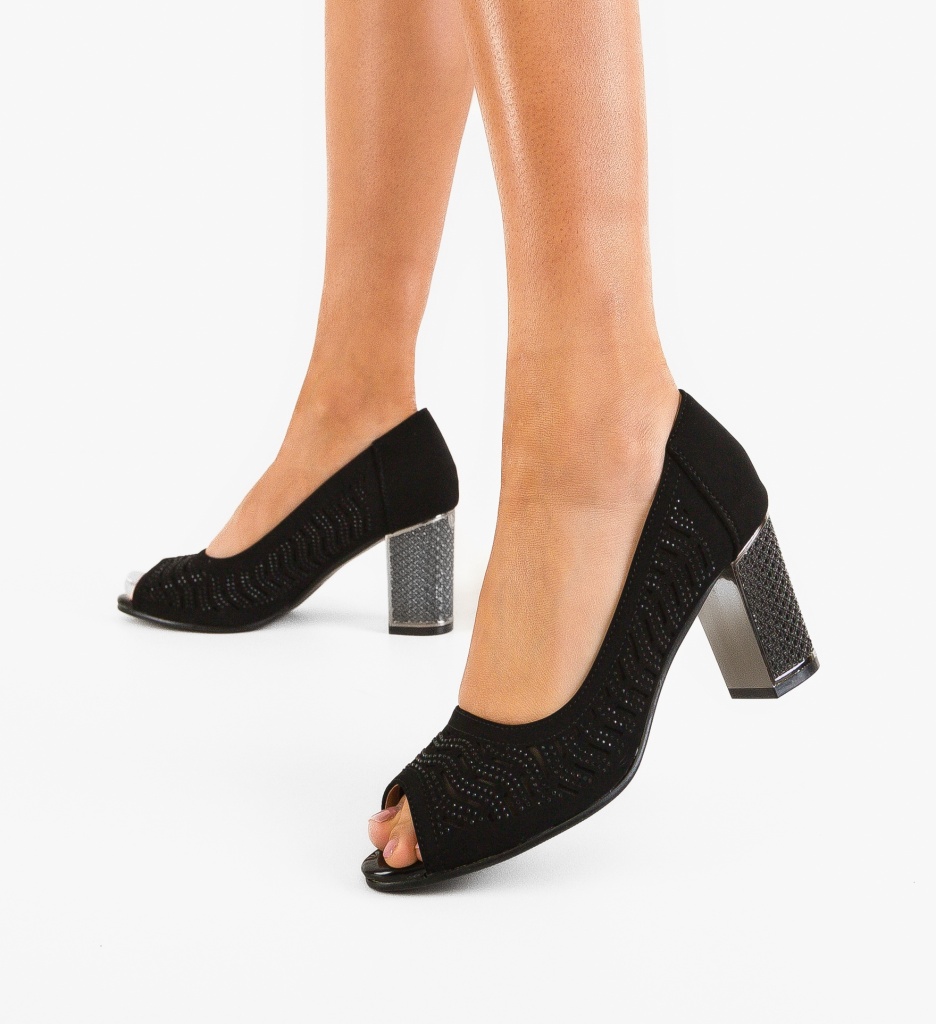 Pantofi Dama Delore Negri - Eleganță și Stil - imagine 3