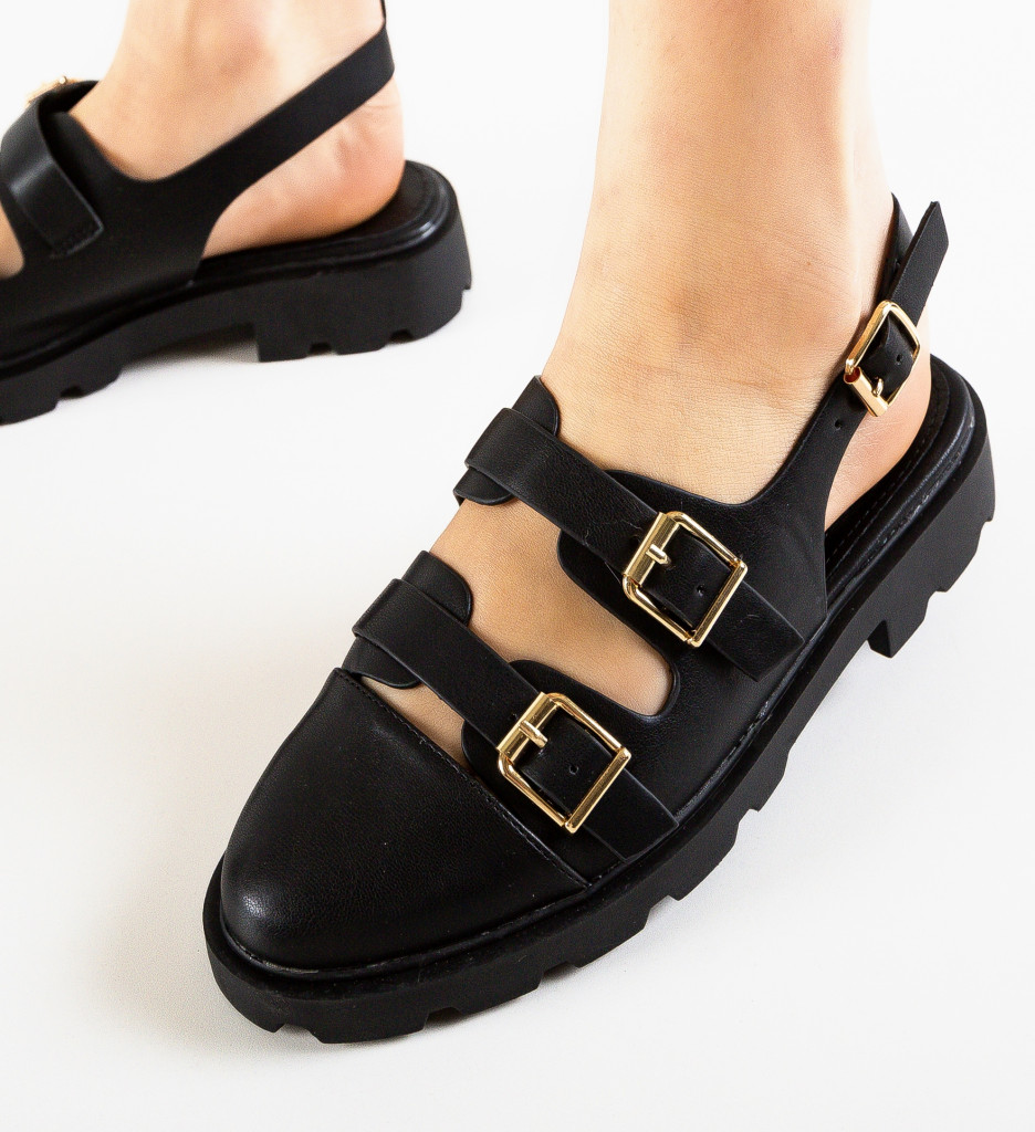 Pantofi Casual Dama Moldavit Negri | Confort Zilnic - imagine 6