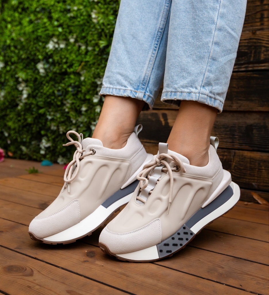 Sneakers Dama Kajmer Bej - Confort și Stil