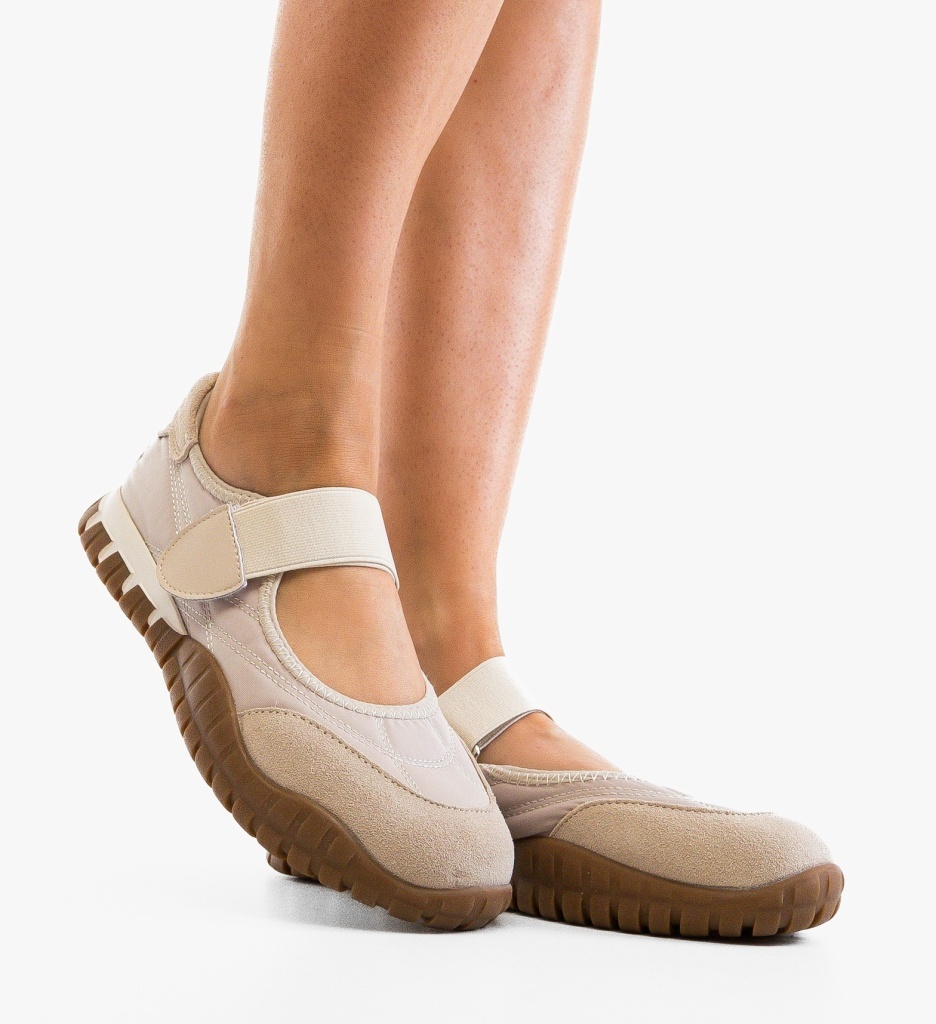Pantofi Casual Runny Bej - Confort și Stil