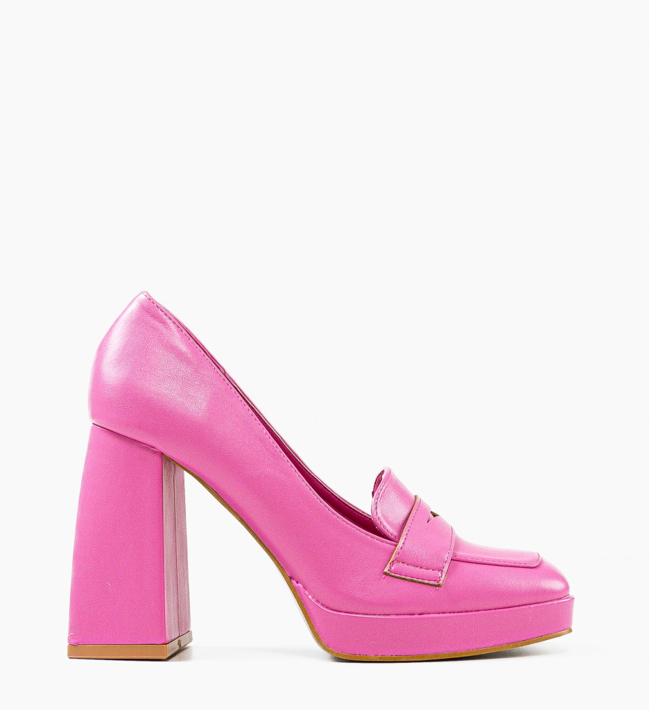 Pantofi Elino Roz cu Toc Eleganți - imagine 4