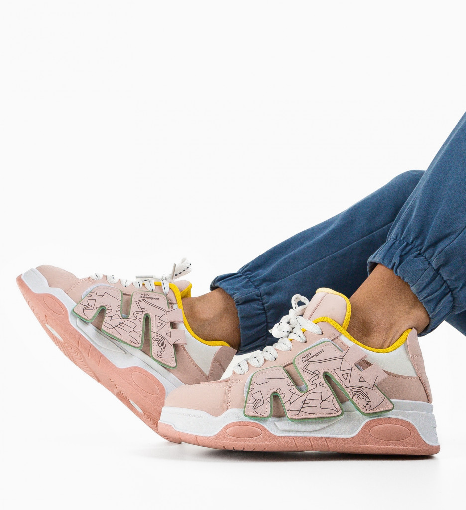 Sneakers Dama Kamal Roz - Confort și Stil - imagine 4