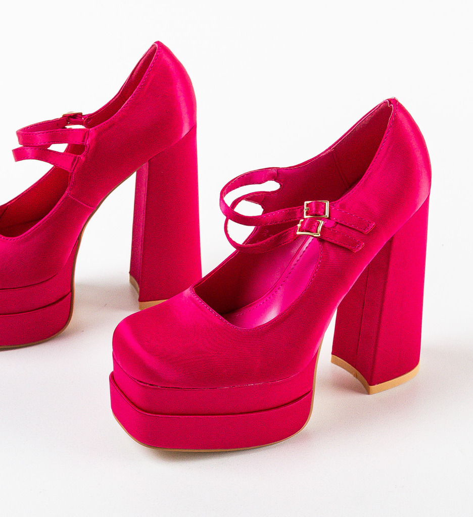 Pantofi Rivera Fuchsia cu Toc Eleganți - imagine 6