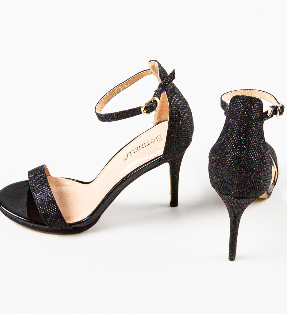 Sandale cu Toc Krijo Negre - Elegante - imagine 7