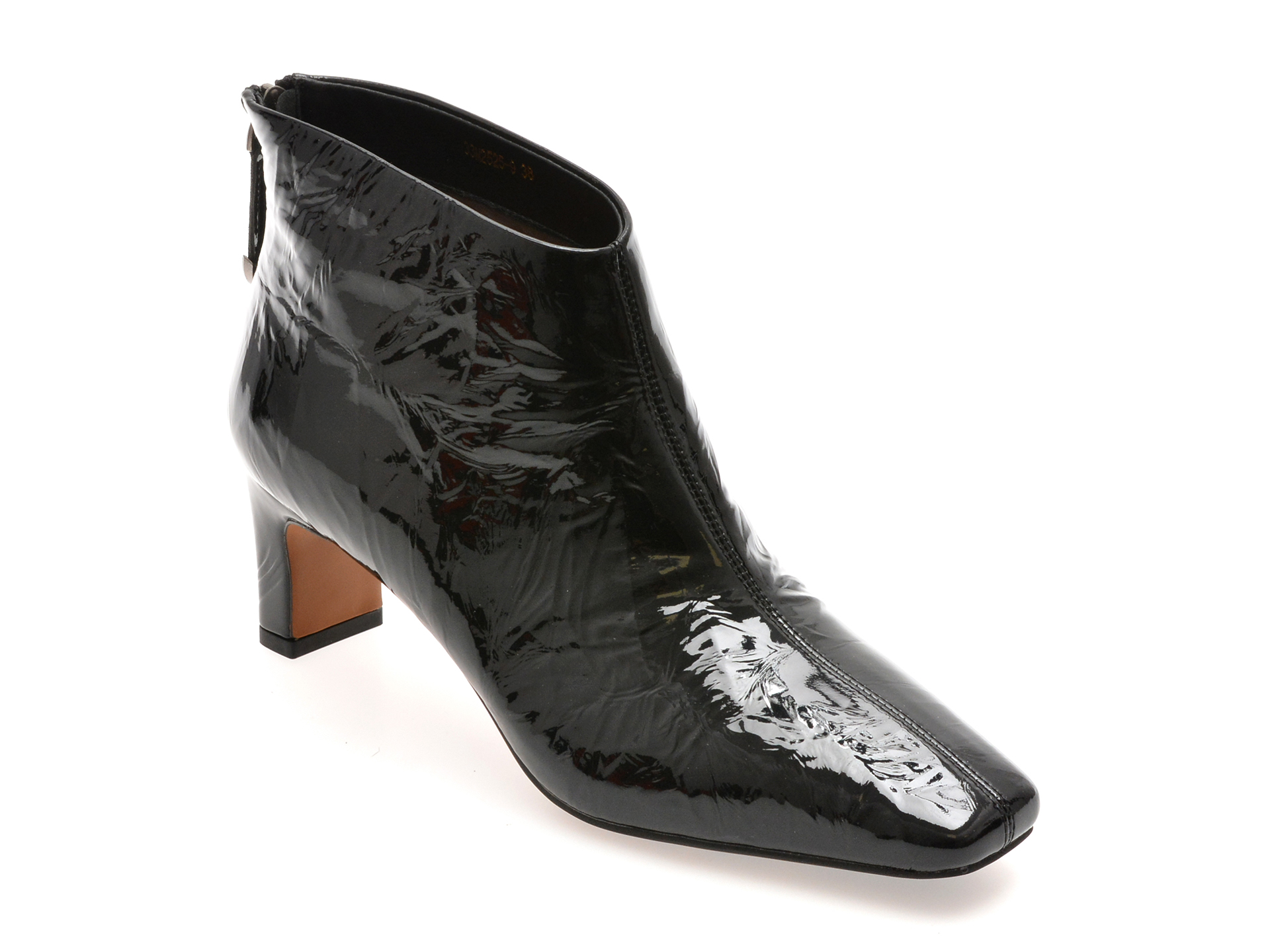 Botine Epica Negre din Piele Lacuită