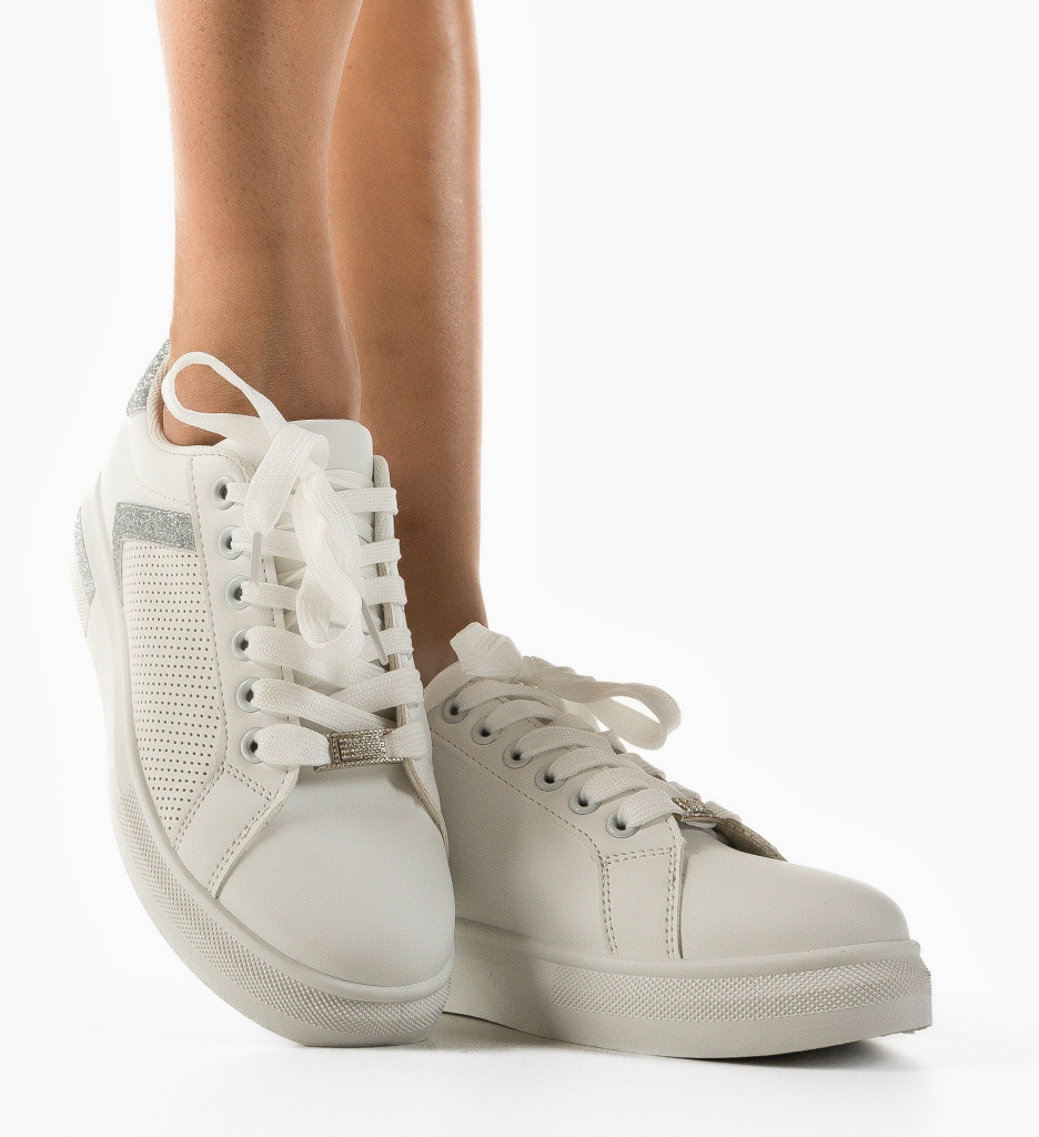 Pantofi Sport Herbie Argintii - Stil Urban Modern - imagine 3