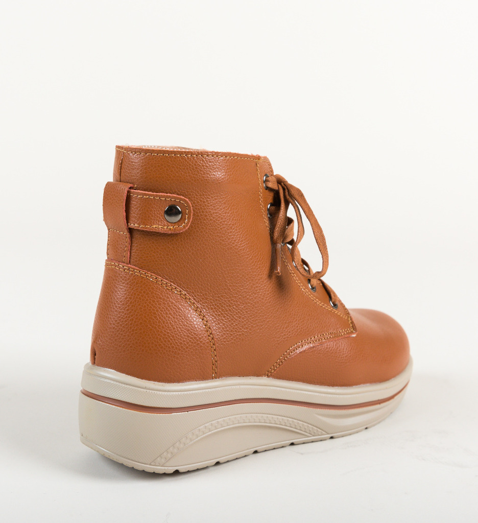 Pantofi Casual Lakiob Camel - Confort Stilat - imagine 3