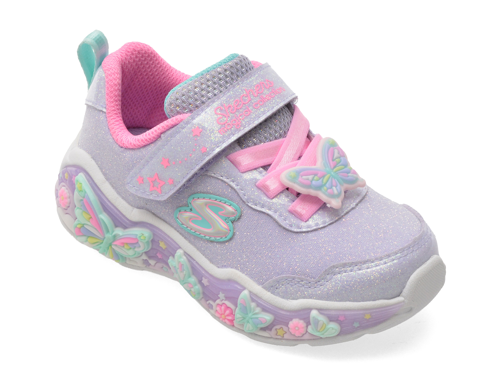 Skechers Lil Butterfly Bliss, Pantofi Sport Mov pentru Copii