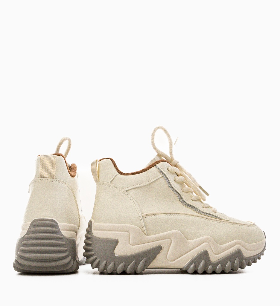 Sneakers Dama Ergyna Bej - Confort Sport - imagine 6