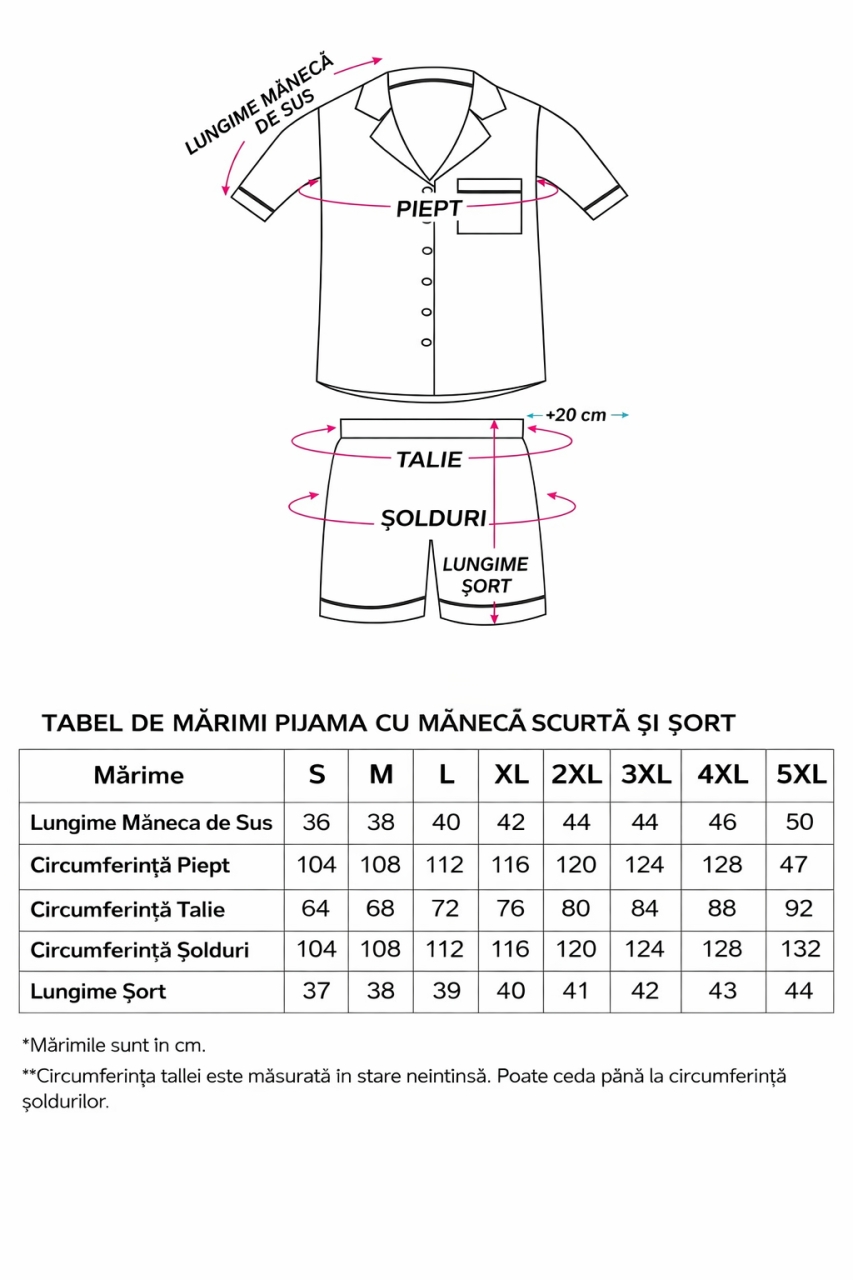 Set Pijama Dama Delis 2 Bucati Satin Abstract - imagine 8