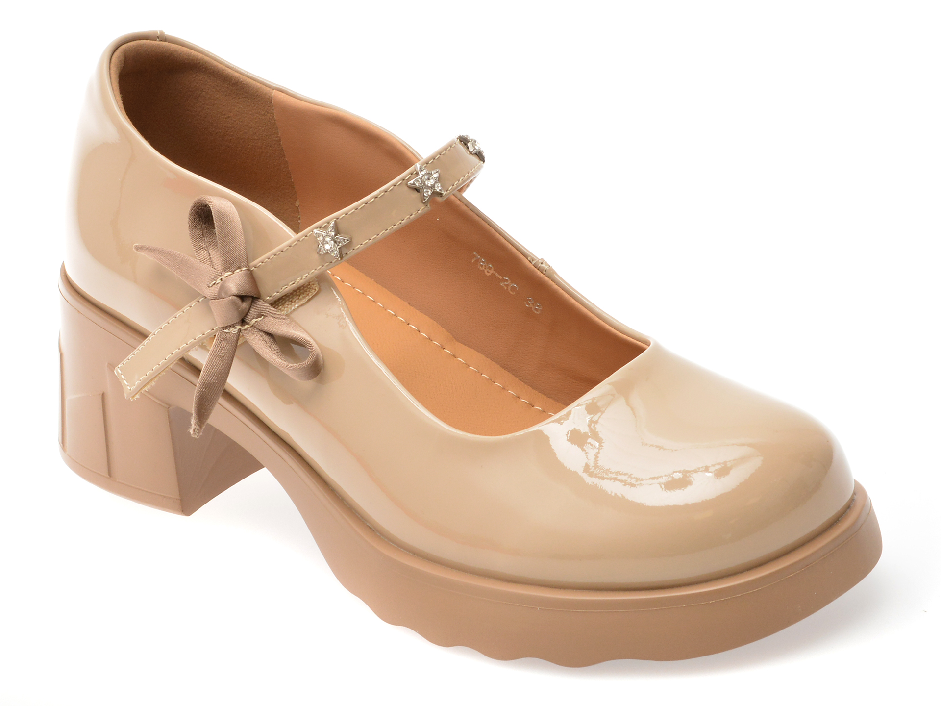 Pantofi GRYXX Nude Piele Lăcuită