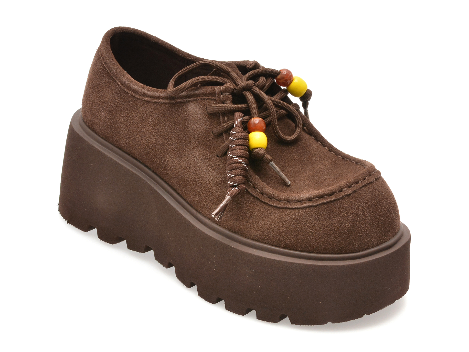 Pantofi Gryxx Piele Întoarsă Maro Casual - imagine 2