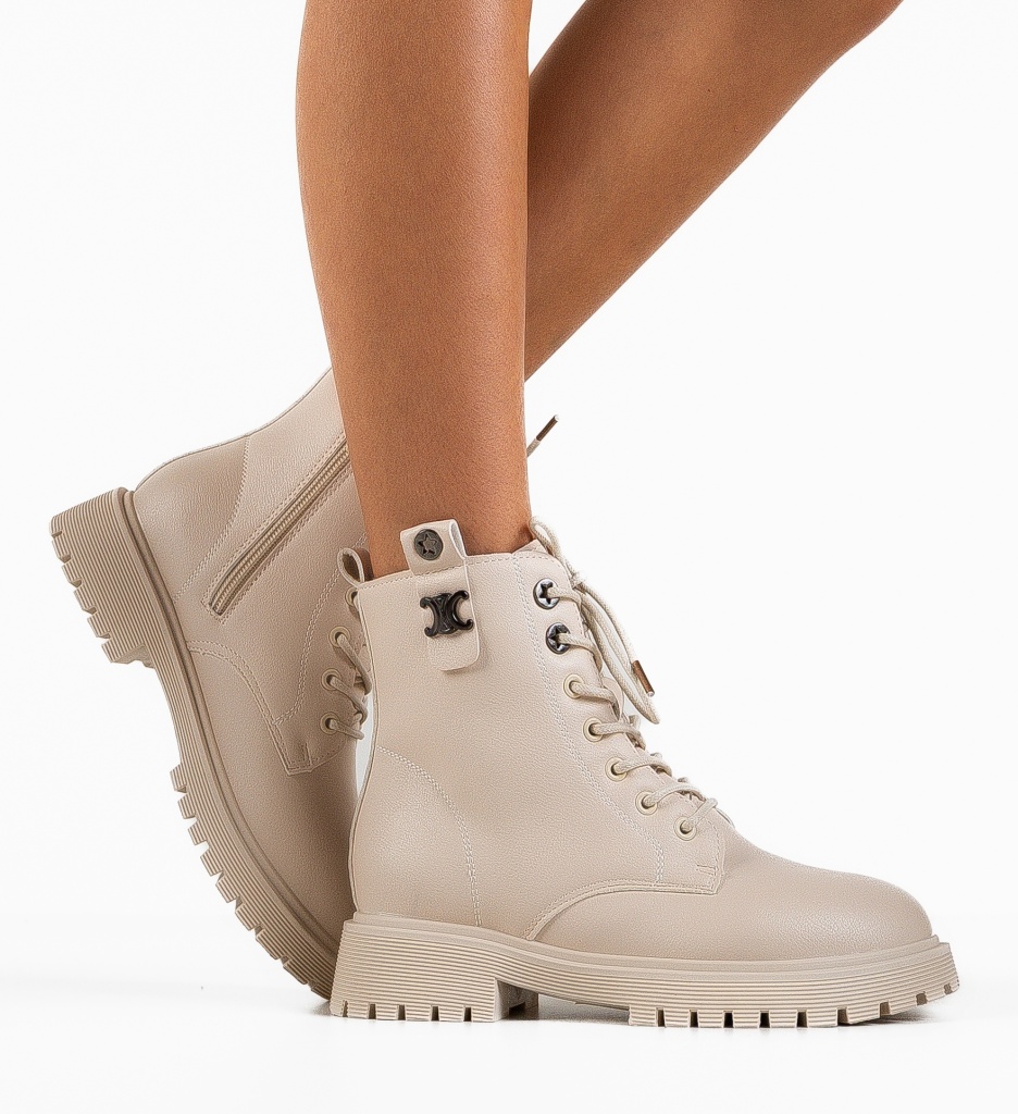 Ghete Dama Bej Elegante - Confort & Stil