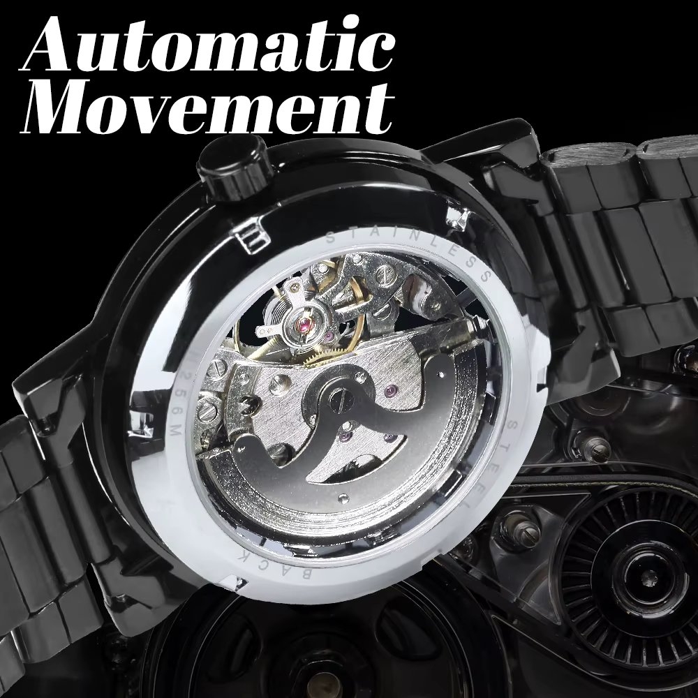 Ceas Barbatesc Winner CS1739 Automatic Negru - imagine 5