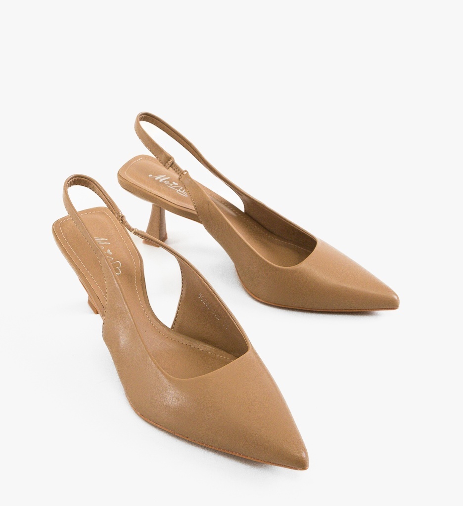 Pantofi dama Massey Khaki eleganți - imagine 3