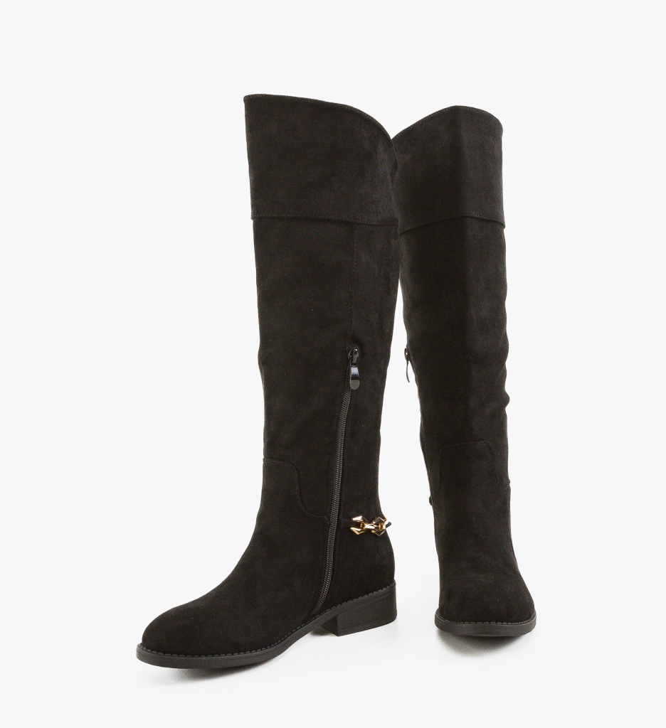 Cizme Dama Karge Negre Depurtat - Stil & Confort - imagine 2