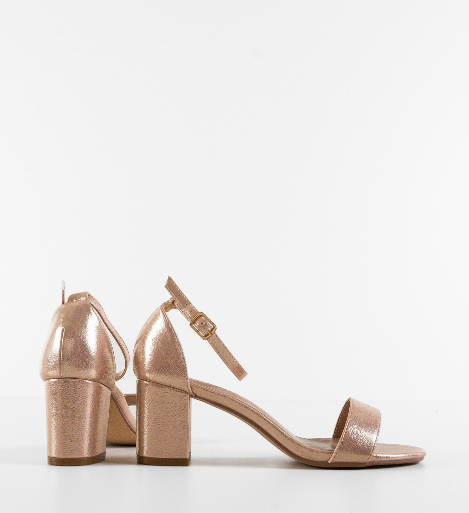 Sandale cu Toc Leire Aurii – Eleganță și Stil - imagine 5