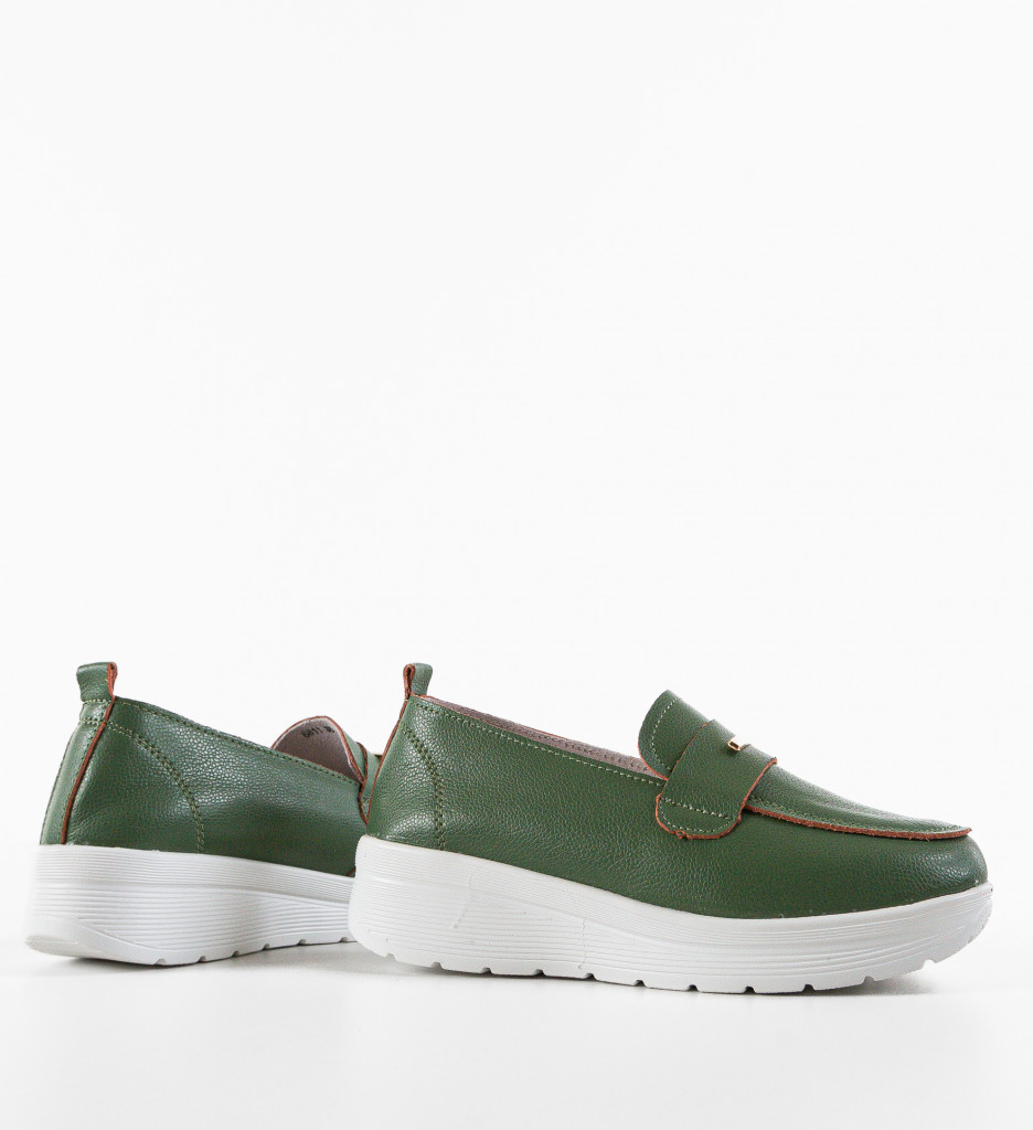 Pantofi Vefra Verzi | Stil Casual Zilnic - imagine 7