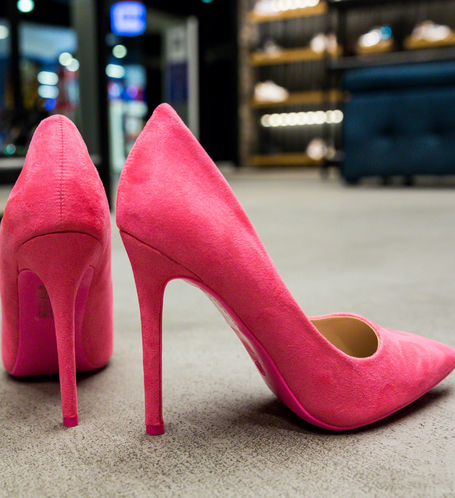 Pantofi Ande Fuchsia | Toc Elegant, Design Modern - imagine 4
