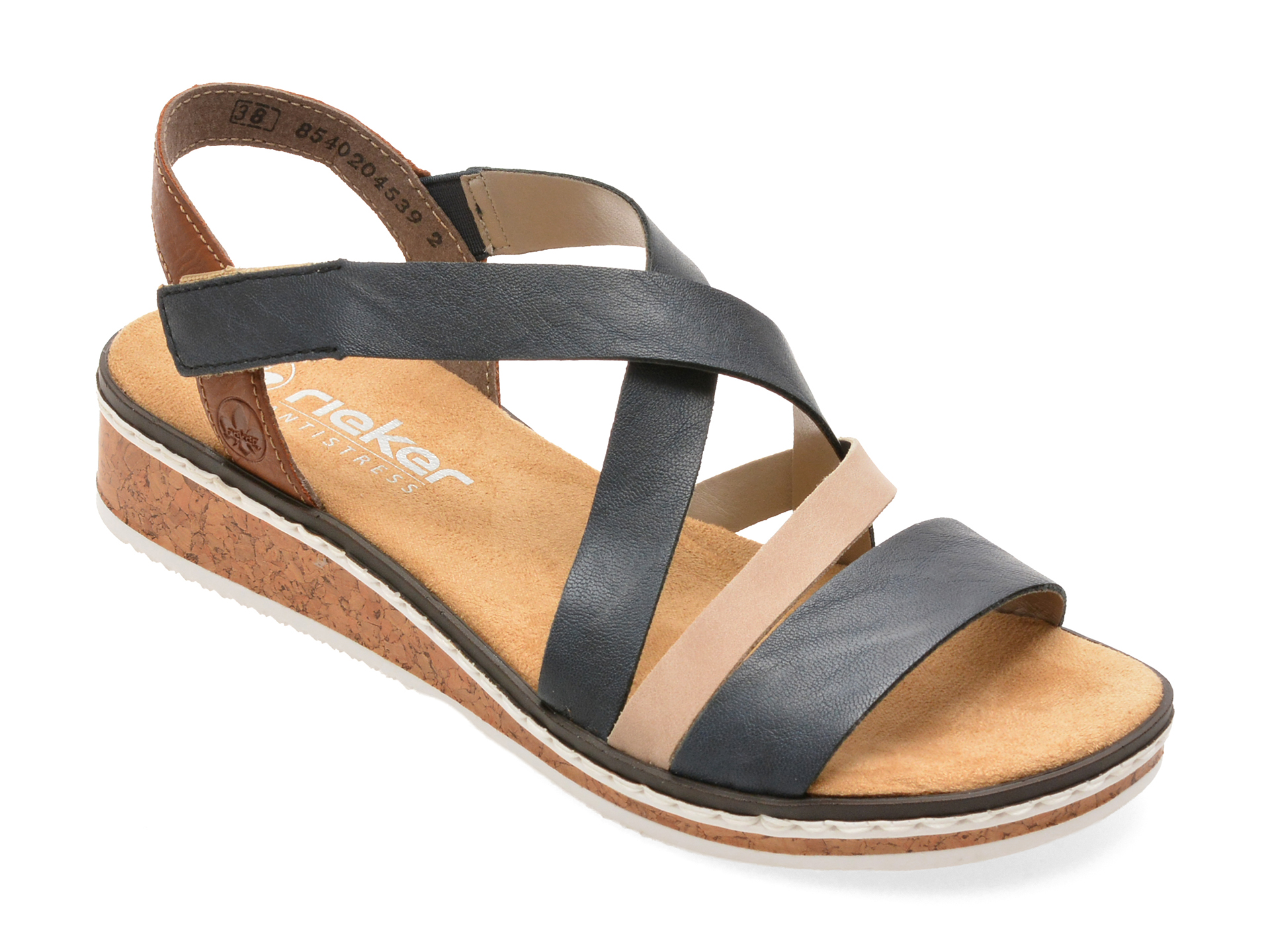 Sandale Rieker V3663 bleumarin, Piele Ecologică