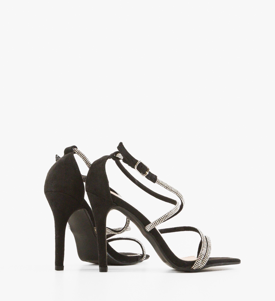 Sandale Jensen Negre cu Toc Elegant - Confort și Stil - imagine 2
