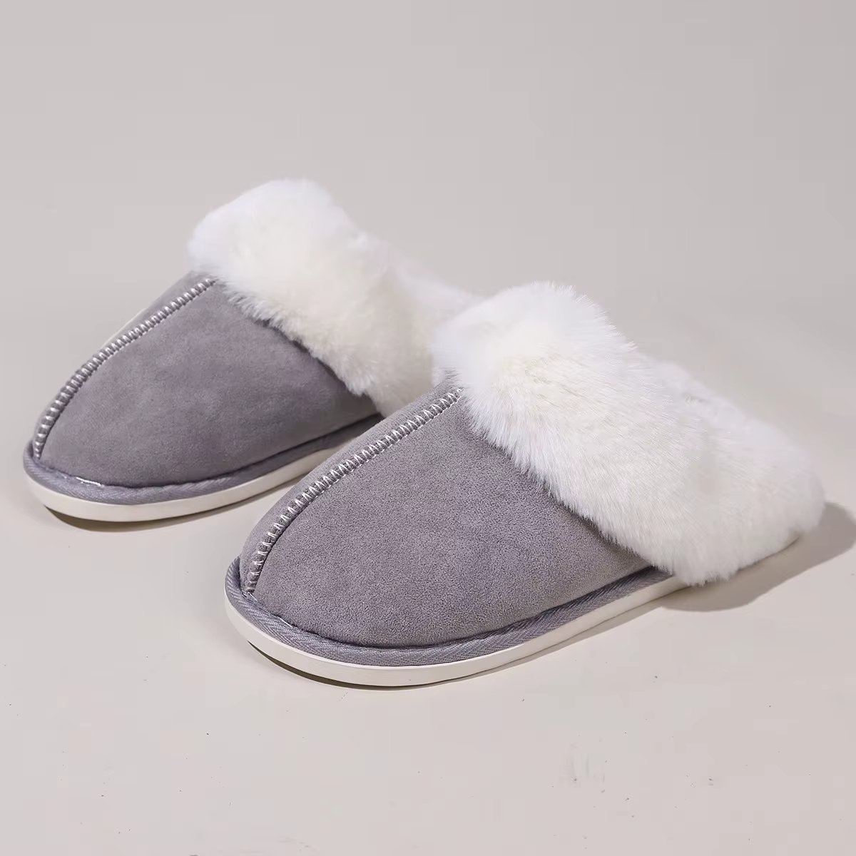 Papuci de casă FluffyFeet Gri, Delis - imagine 2