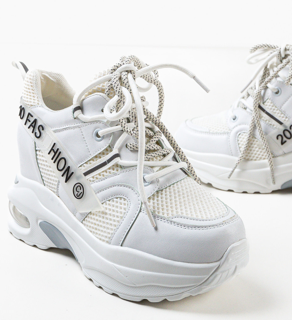 Sneakers Dama Letigo Albi - Stil si Confort - imagine 4
