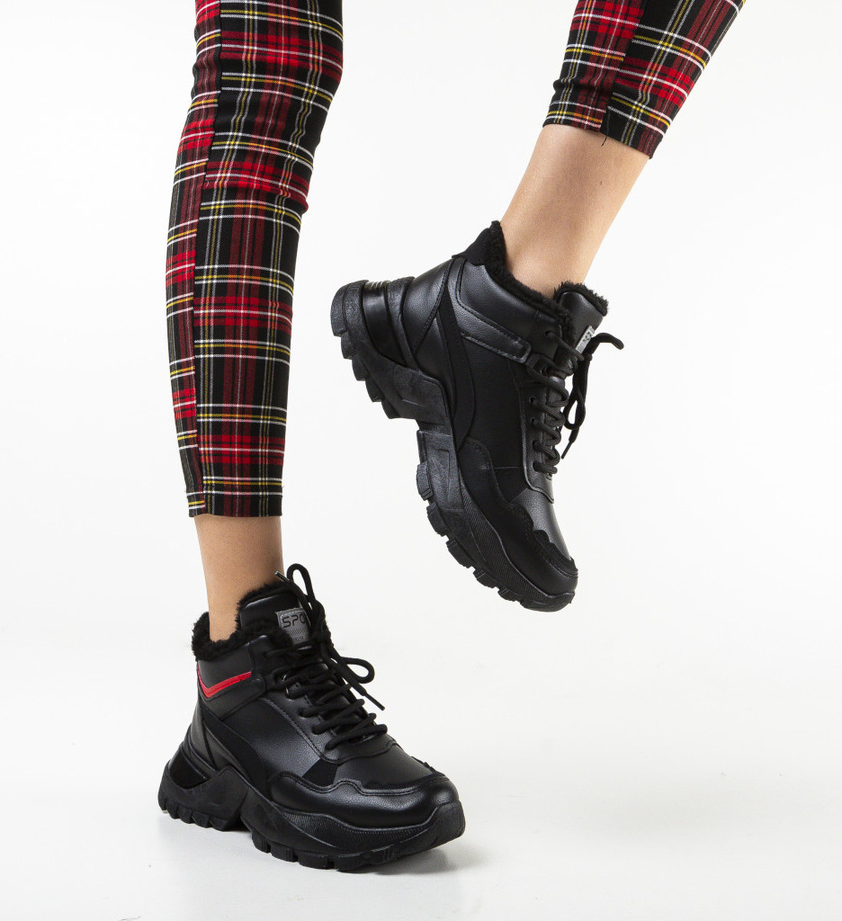 Pantofi Sport Lionk Negri - Confort & Stil - imagine 4