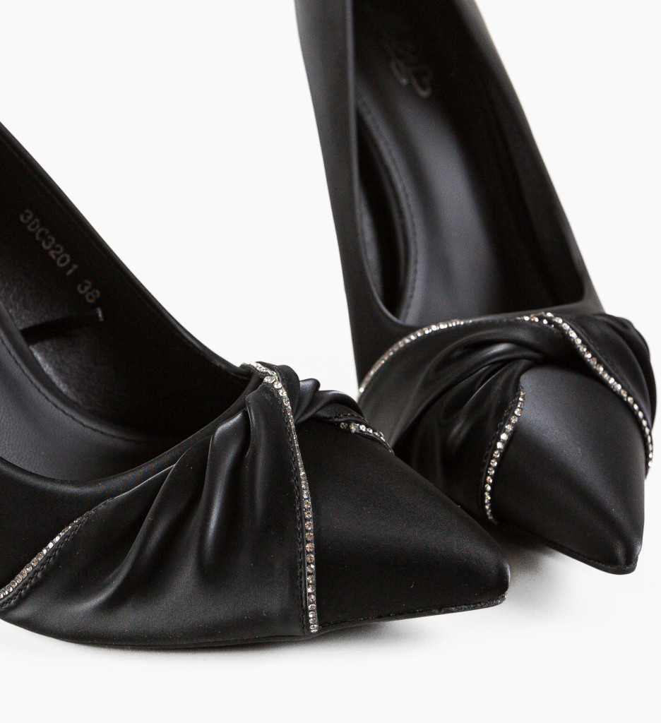 Pantofi Manabay Negri Eleganți cu Toc - imagine 15