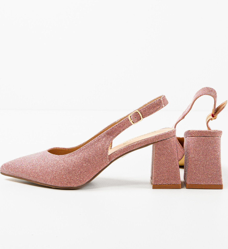 Pantofi Toc Roz Terminak Eleganți - imagine 8