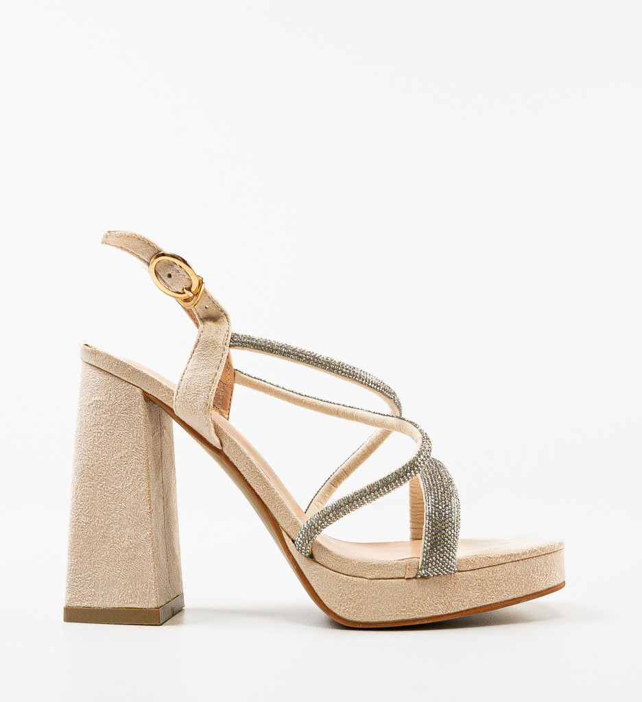 Sandale cu Toc Bej | Eleganță și Stil - imagine 4