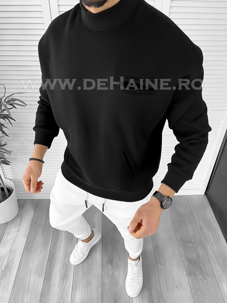 Hanorac Barbati Negru Modern Slim Fit