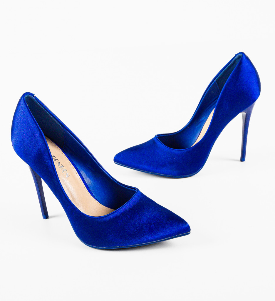 Pantofi Rodney Albastri | Toc Elegant pentru Ocazii - imagine 8