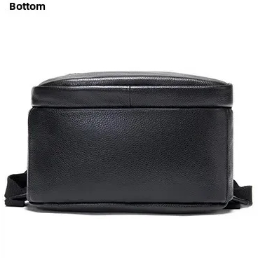 Rucsac unisex Delis Jorah GT2732 din piele naturala, Negru - imagine 3