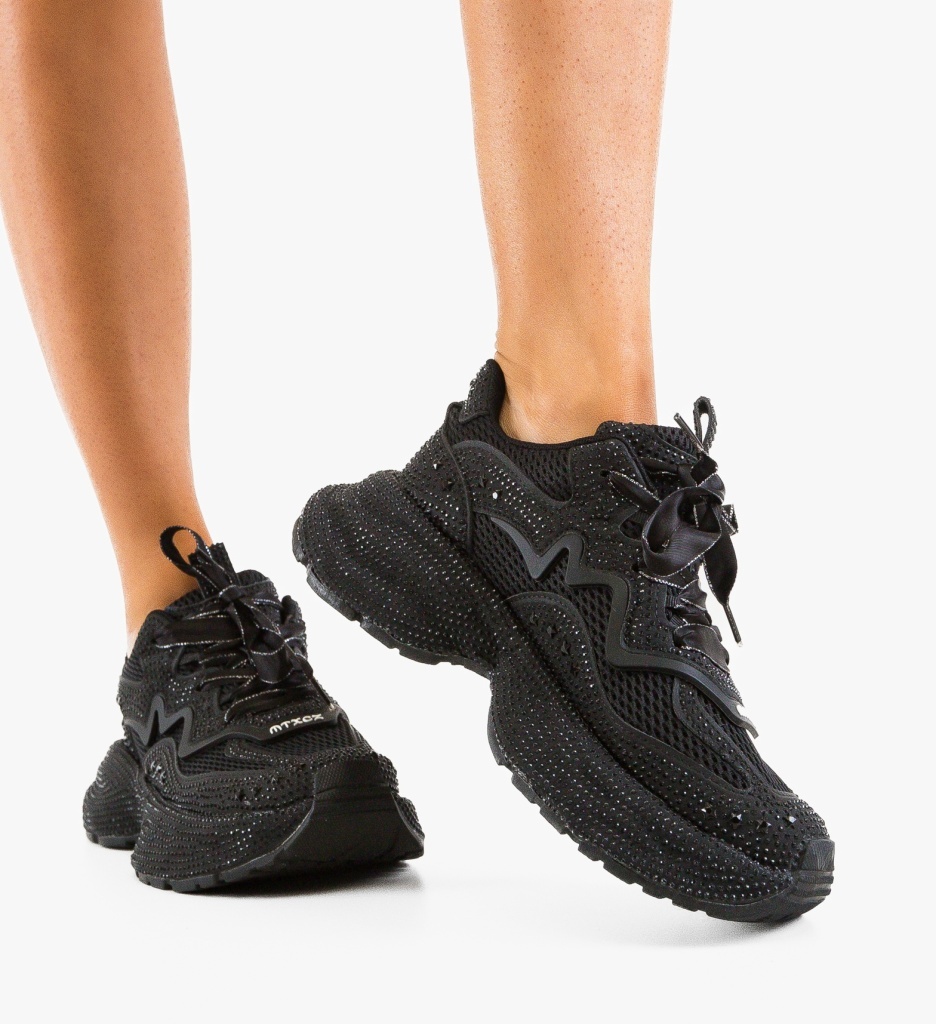 Sneakers Dama Talon Negri - Stil și Confort Urban - imagine 4